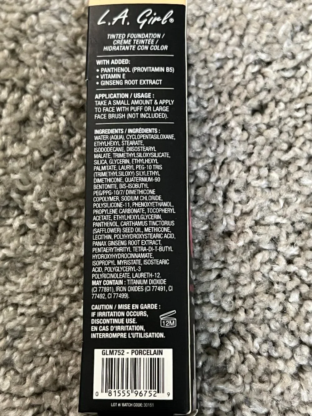 L.a. Girl Tinted Foundation Porcelain GLM752